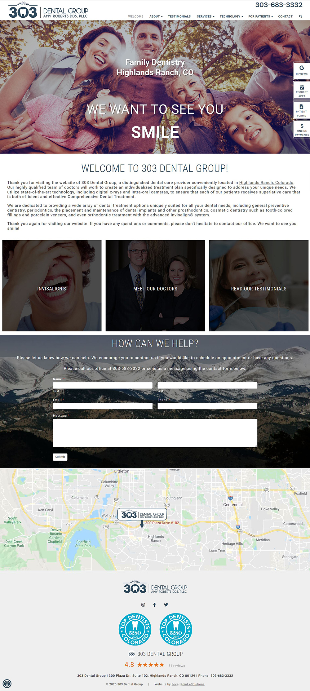 Website Launched for 303 Dental Group Highlands Ranch, CO 