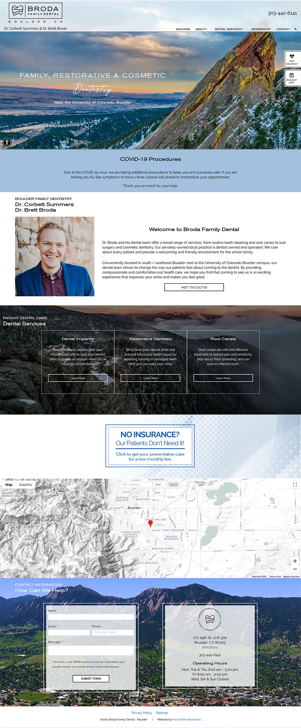 Website Launched for Broda Family Dental of Boulder CO - Brett Broda DDS