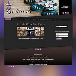 Website Design Beverly Hills Day Spa Destin