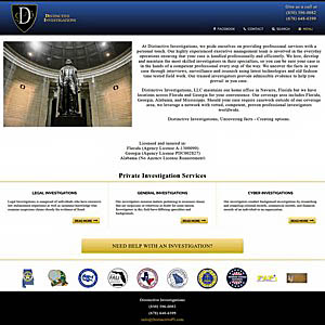 Website Design Distinctive Investigations Florida, Georgia, Alabama