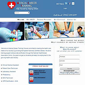 Website Design Medical Career Training Bedford TX