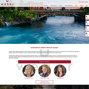 Website Design Weber Dental Center Spokane Valley
