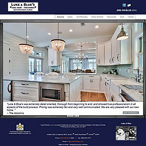 Website Design Luke and Blues Home Builders Scenic 30A