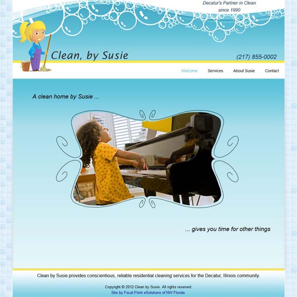 Website Design Project - Clean By Susie of Decatur, IL