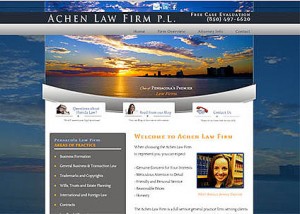 Website for Achen Law Firm of Pensacola FL