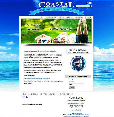 Coastal Christian Family Magazine: Emerald Coast Website Design