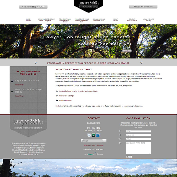 Niceville Website Design - LawyerBobK