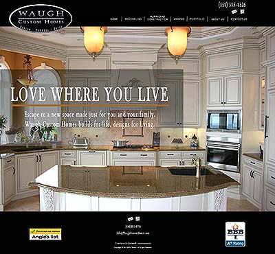Website Design: Waugh Custom Homes of Niceville, FL