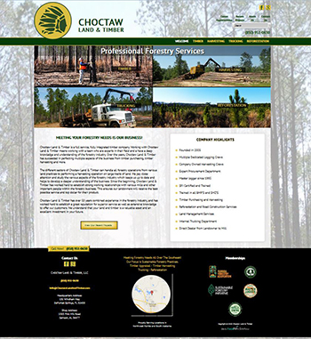 New Website Design for Choctaw Land & Timber - DeFuniak Springs Website Design