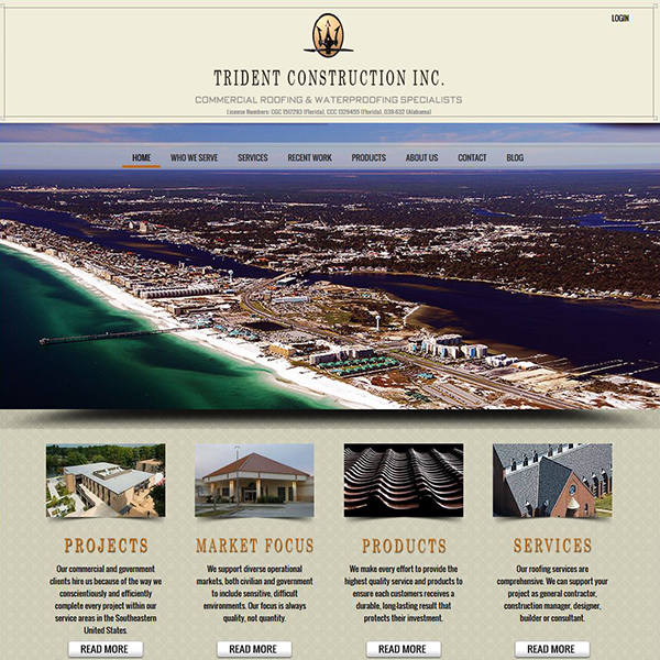 Website Design for Trident Construction Inc of Santa Rosa Beach