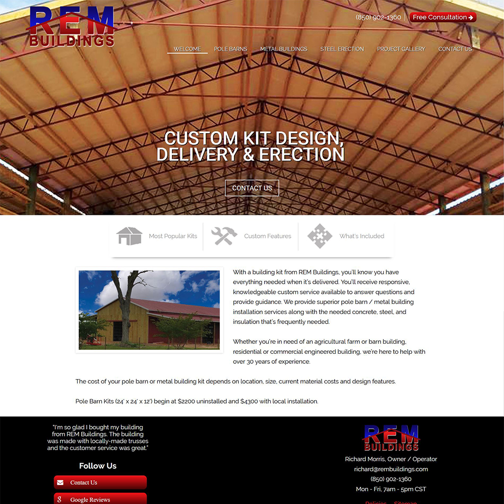 REM Buildings - Pole Barn Kit Design & Erection - Crestview, FL