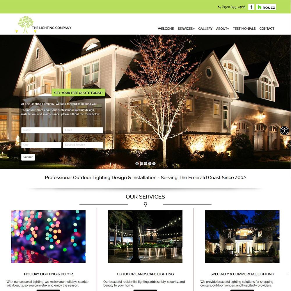 The Lighting Company - Landscape & Outdoor Security Lighting - Holiday Lighting