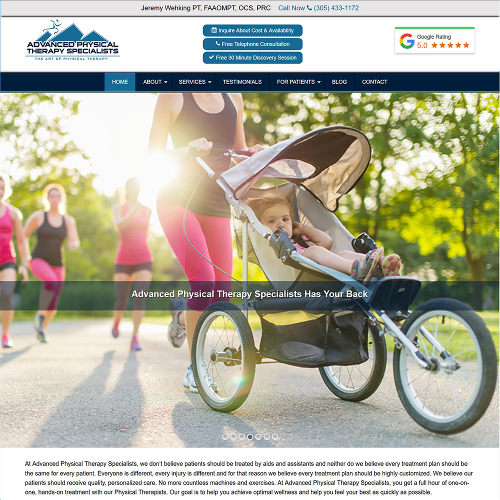 Advanced Physical Therapy Specialists: New Website